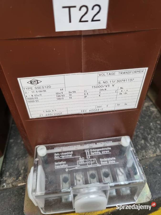 Przekładniki napięciowe RITZ GSES 12D 1220kV Gdańsk