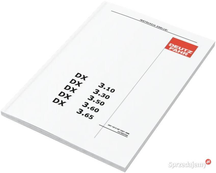Instrukcja obsługi Deutz Fahr DX 360 365 Szamotuły sprzedam