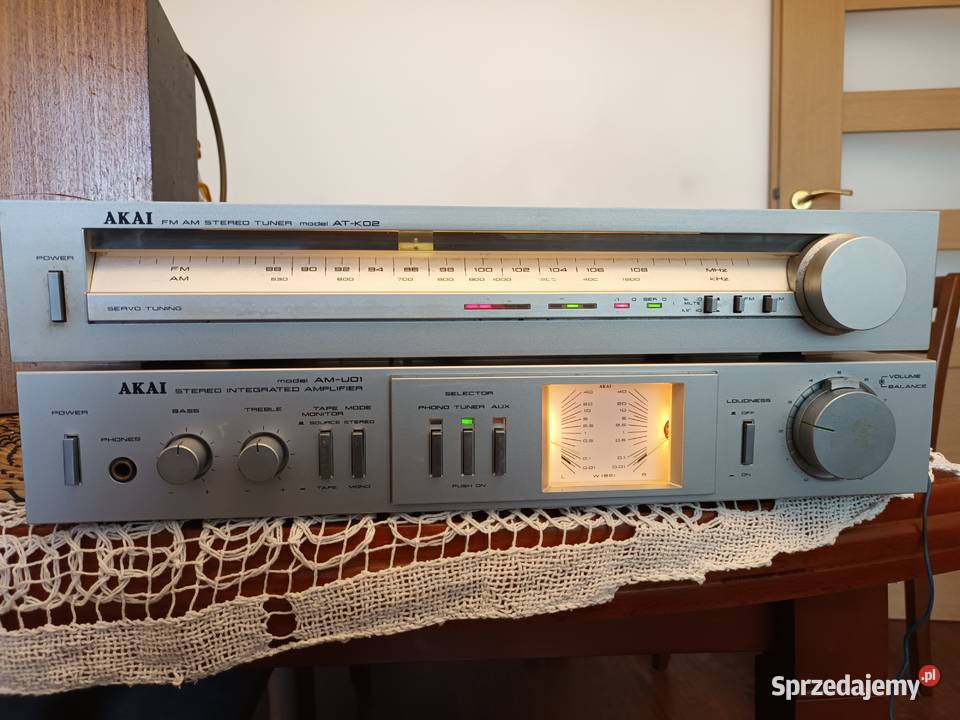 Zestaw Wzmacniacz Akai AM U01 Tuner AT K02 śląskie sprzedam