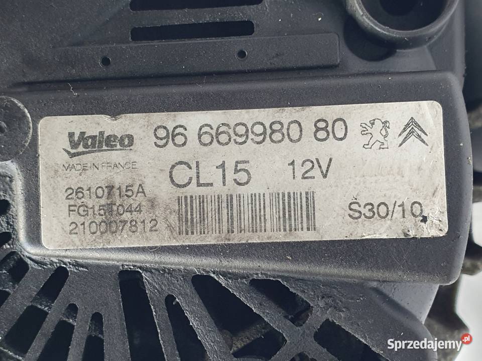 ALTERNATOR Peugeot 508 16 THP 9666998080 CL15 lubelskie Chełm sprzedam