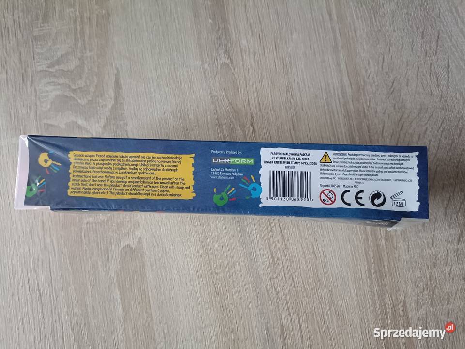 Farby do malowania palcami ze stempelkami 6 Artykuły szkolne Kwidzyn sprzedam
