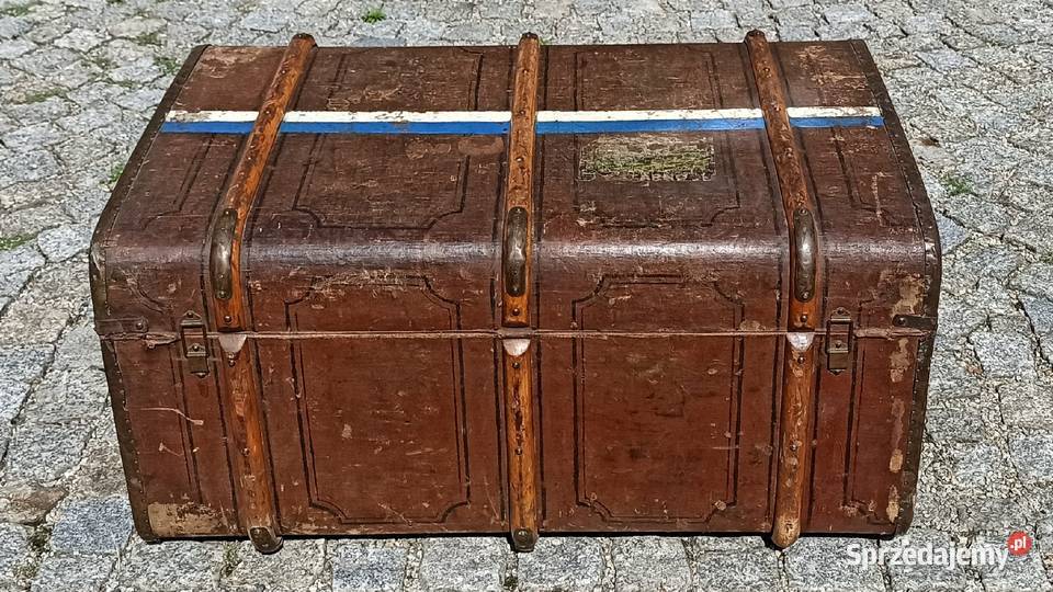 Stary duży kufer podróżny Wrocław sprzedam