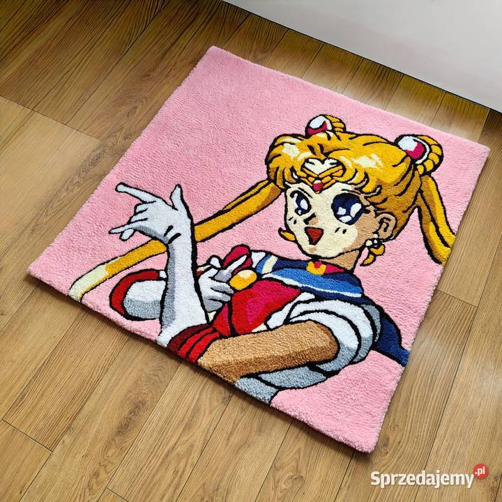 Dywan ręcznie robiony sailor moon anime kawaii 0.8m Wrocław