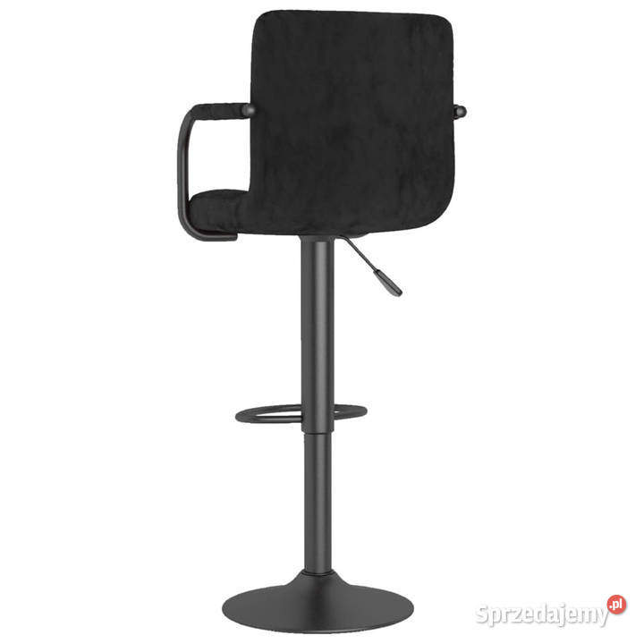 Stołki barowe 2 czarne obite aksamitem WM334656 Warszawa