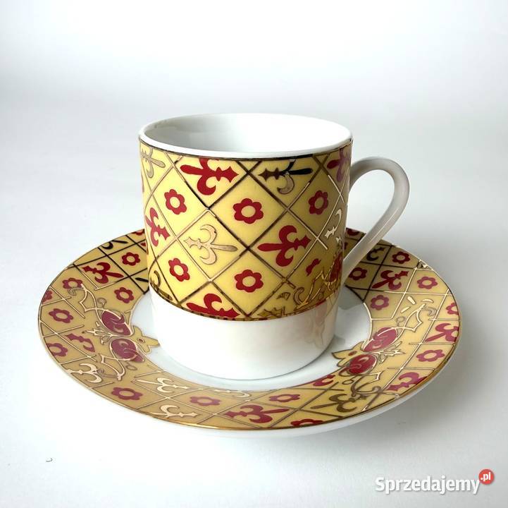 Porcelanowa filiżanka ze spodkiem ornament Kraków