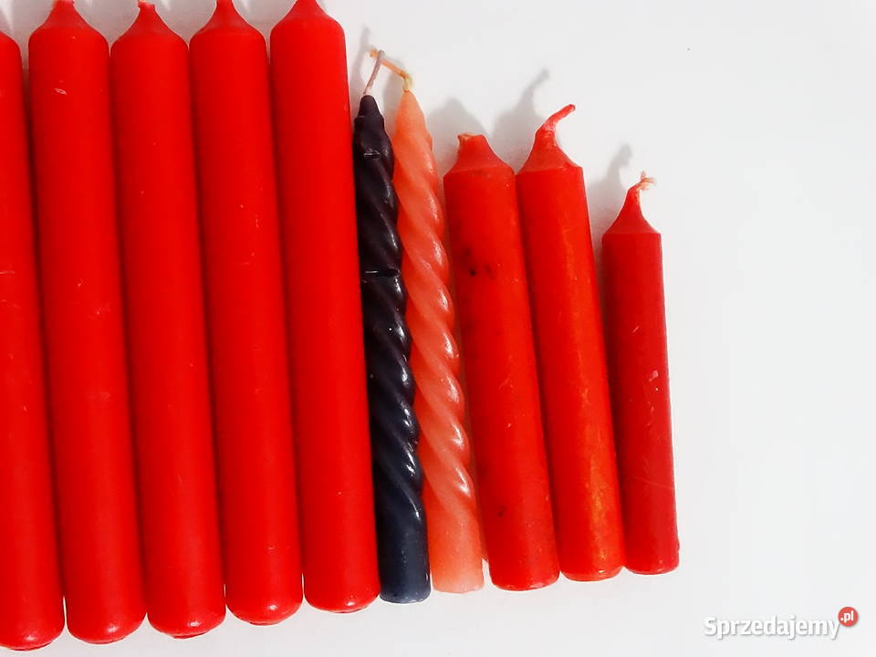 Zestaw czerwonych świec dekoracyjne nowe 31 Boże Narodzenie