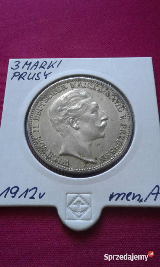 3 MarkiPrusy1912 rOkoło menniczaoryginał wielkopolskie Konin