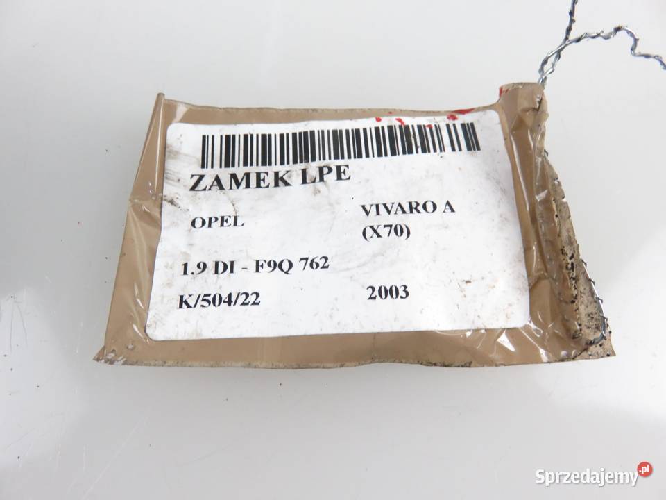 ZAMEK LEWY PRZEDNI OPEL VIVARO A 91166242 sprzedam