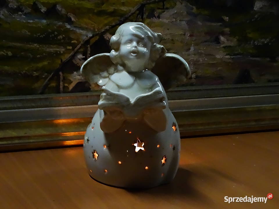Ceramiczna świecąca figurka anioła