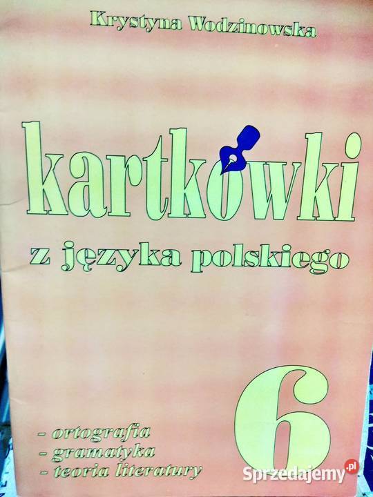 Kartkówki z języka polskiego 6 antykwariat mazowieckie Warszawa
