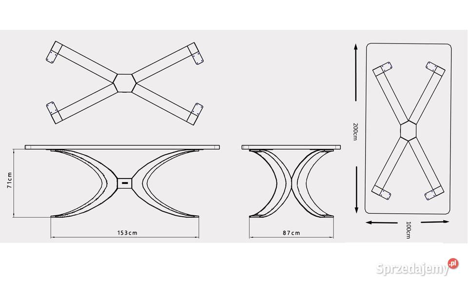 Noga do stołu 3D ławy stolika stołu biurka nogi Jeżowe