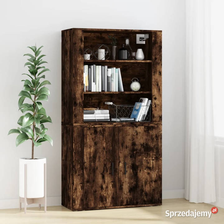 Wysoka szafka przydymiony dąb WM3185364 mazowieckie Warszawa