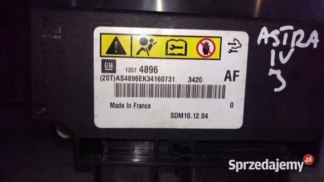 SENSOR AIR BAG AIRBAG OPEL ASTRA IV J Komputery