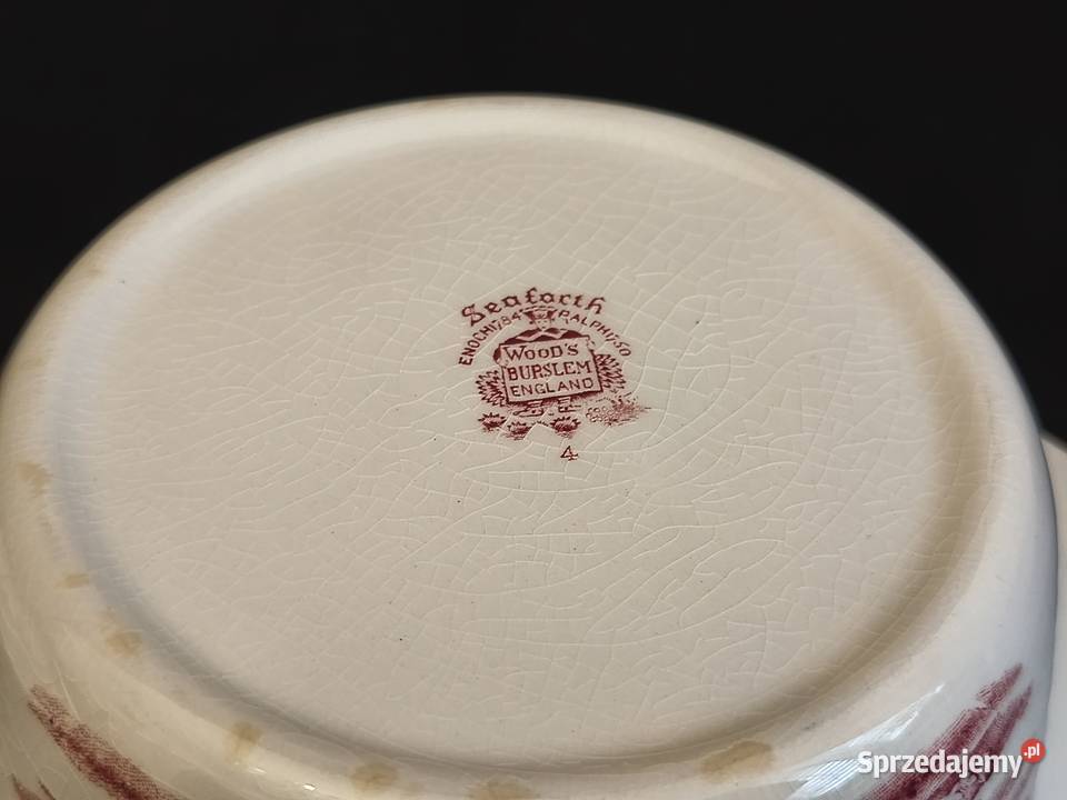 Duża waza angielska Woods Burslem Seaforth Porcelana i szkło lubelskie