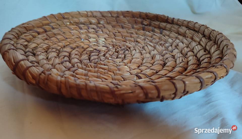 Taca słomiana ręcznie wyplatana vintage boho Gdańsk sprzedam