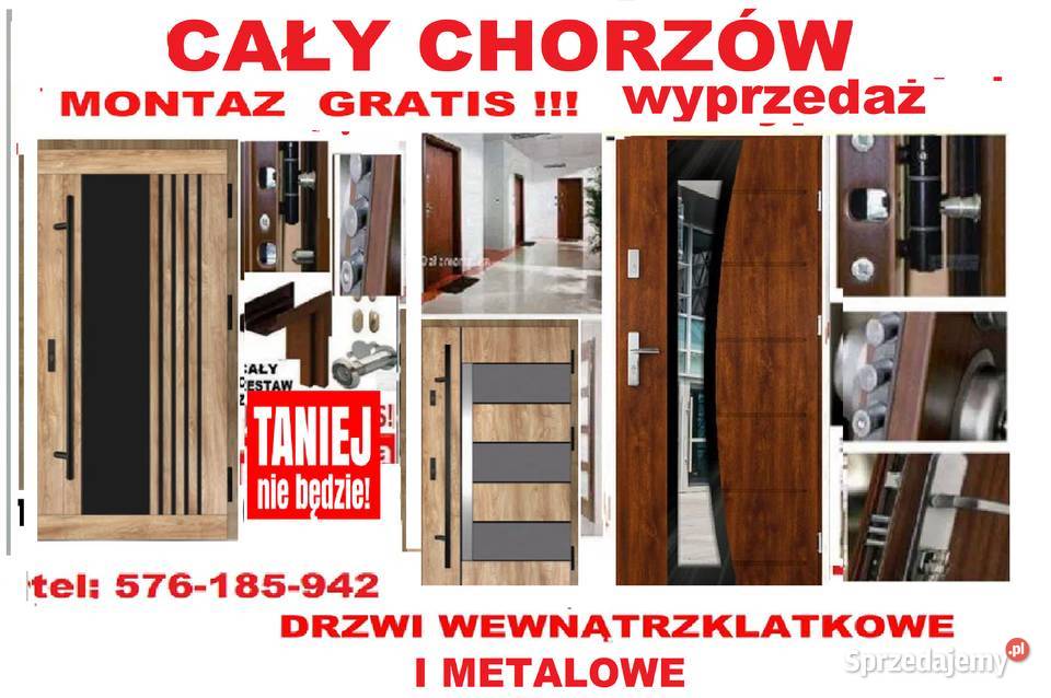 Drzwi wewnątrzklatkowe zewnętrzne wejściowe Chorzów