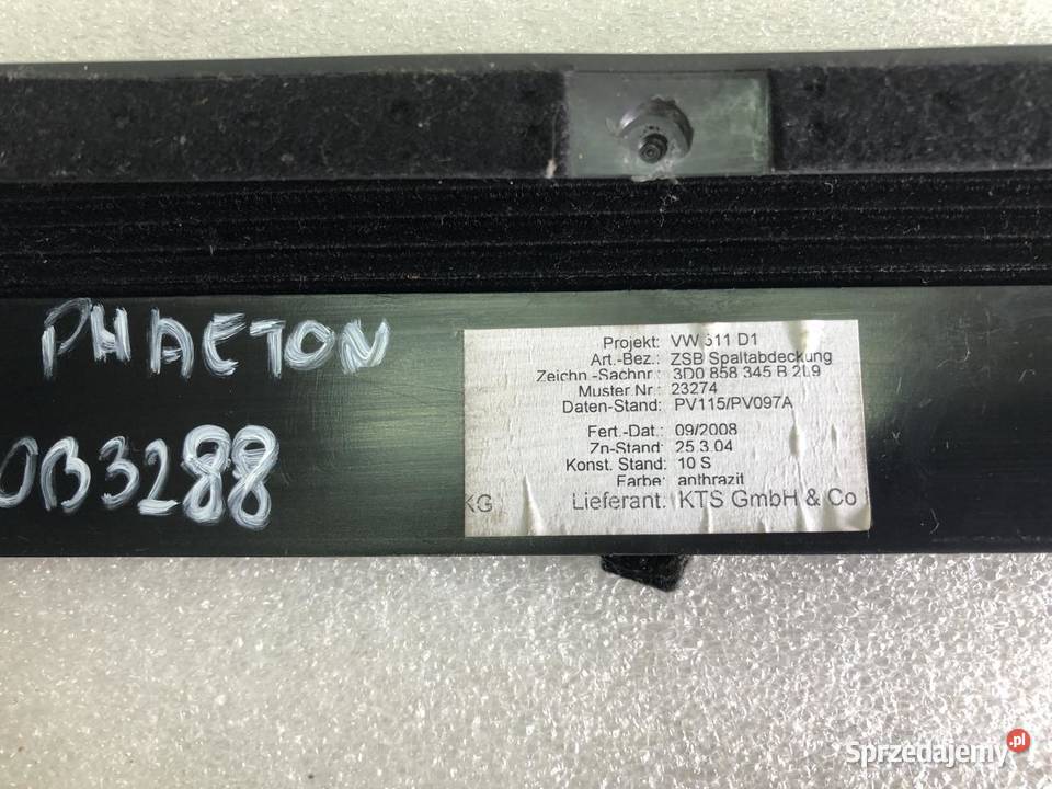 OSŁONA KOLUMNY KIEROWNICZEJ 3D1858345B VW