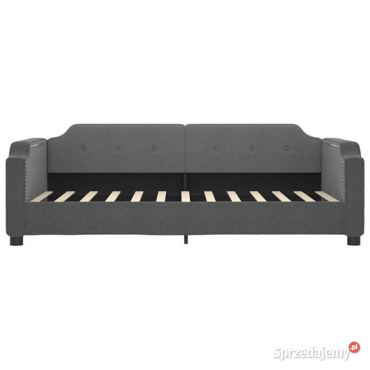 Sofa z funkcją spania ciemnoszara obita tkaniną 223cm Warszawa