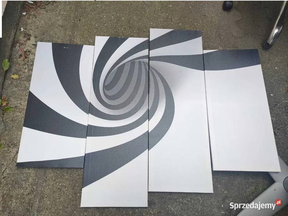Obraz tryptyk 4 części czarno biały Okazja mazowieckie Warszawa sprzedam