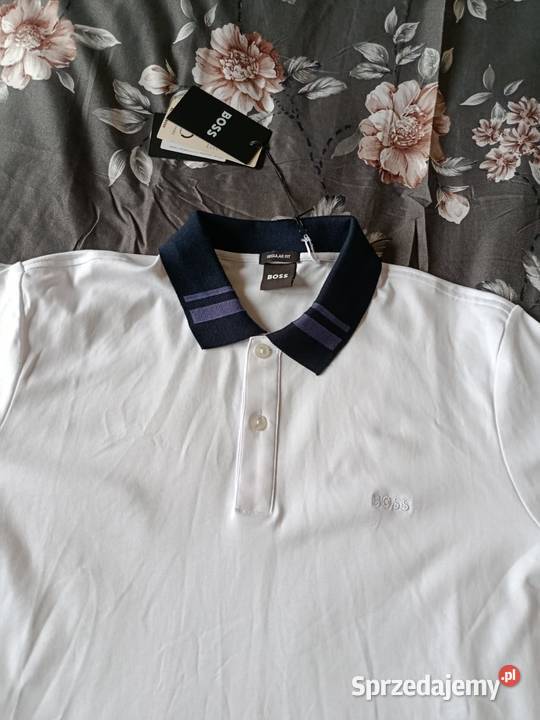 Koszulka polo Hugo Boss regular fit biała Odzież i bielizna męska Białystok sprzedam