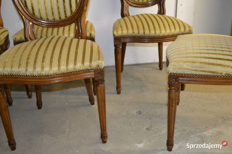 krzesła medaliony 6 Antyki, Sztuka, Kolekcje śląskie Będzin