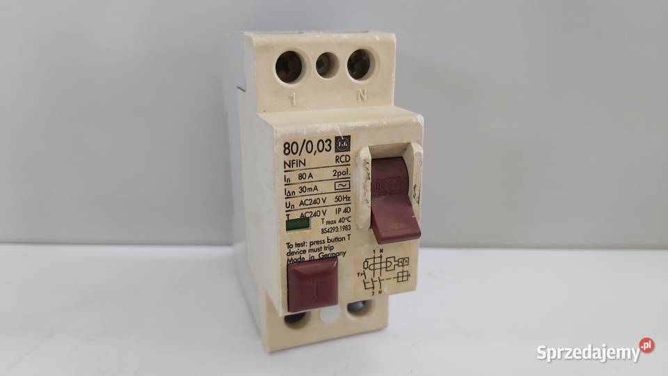 Wyłącznik różnicowoprądowy FG 80003 30mA 1PN Wyszków
