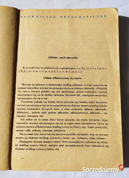 SŁOWNICZEK ORTOGRAFICZNY z zasadami pisowni Hajnówka