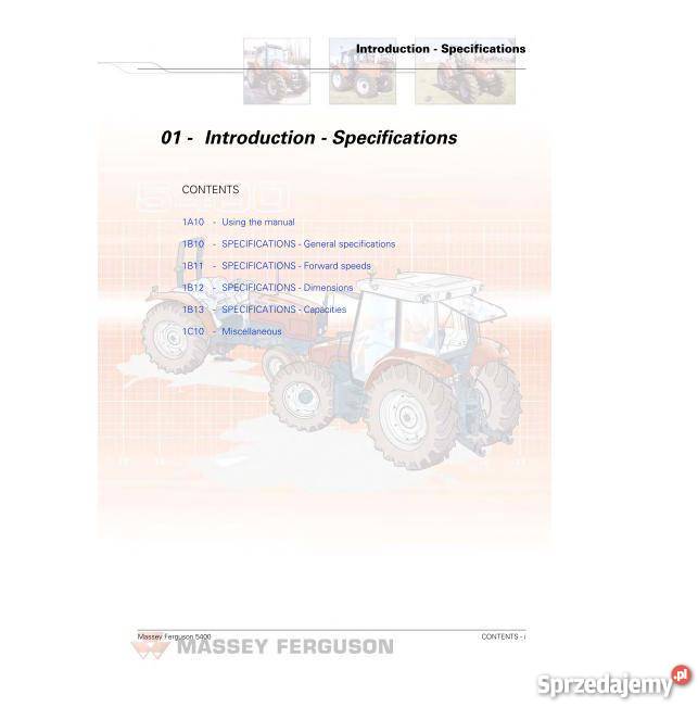 Massey Ferguson 5425 5435 5445 5455 5460 Kielce