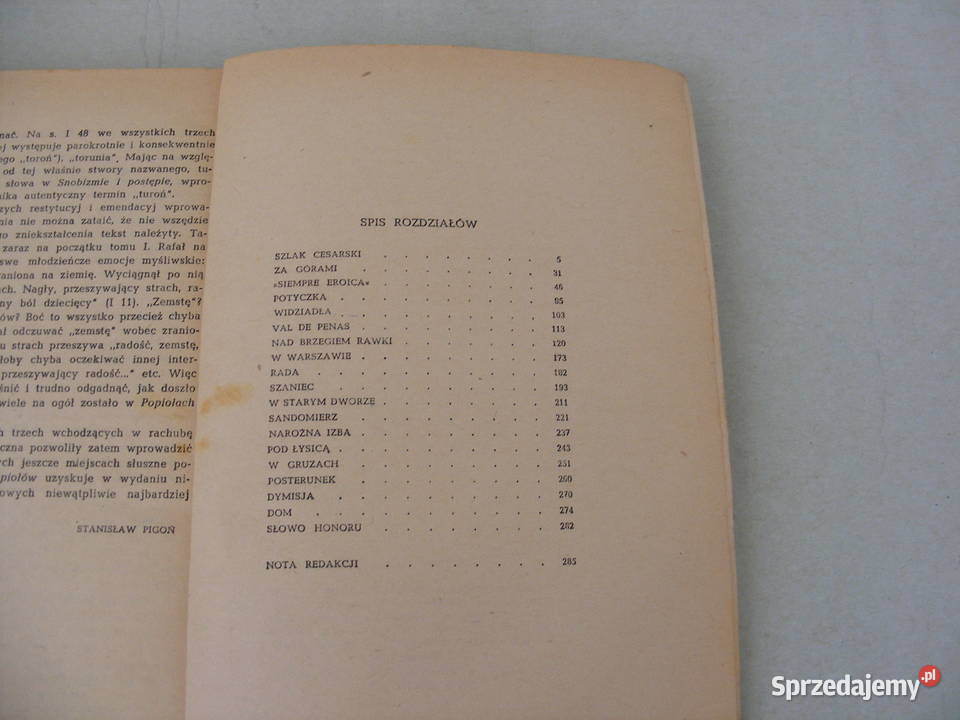 Popioły tom 1 3 Żeromski Oborniki Śląskie
