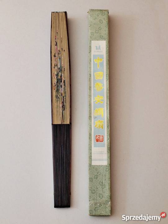 Wachlarz chiński na tkaninie malowany ręcznie zachodniopomorskie Szczecin