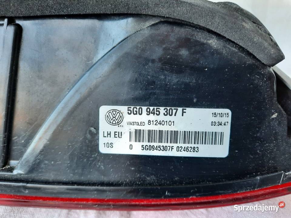 LAMPA TYLNA LEWA VW GOLF 7 VII 5G0 5G0945307F dolnośląskie Świerzawa