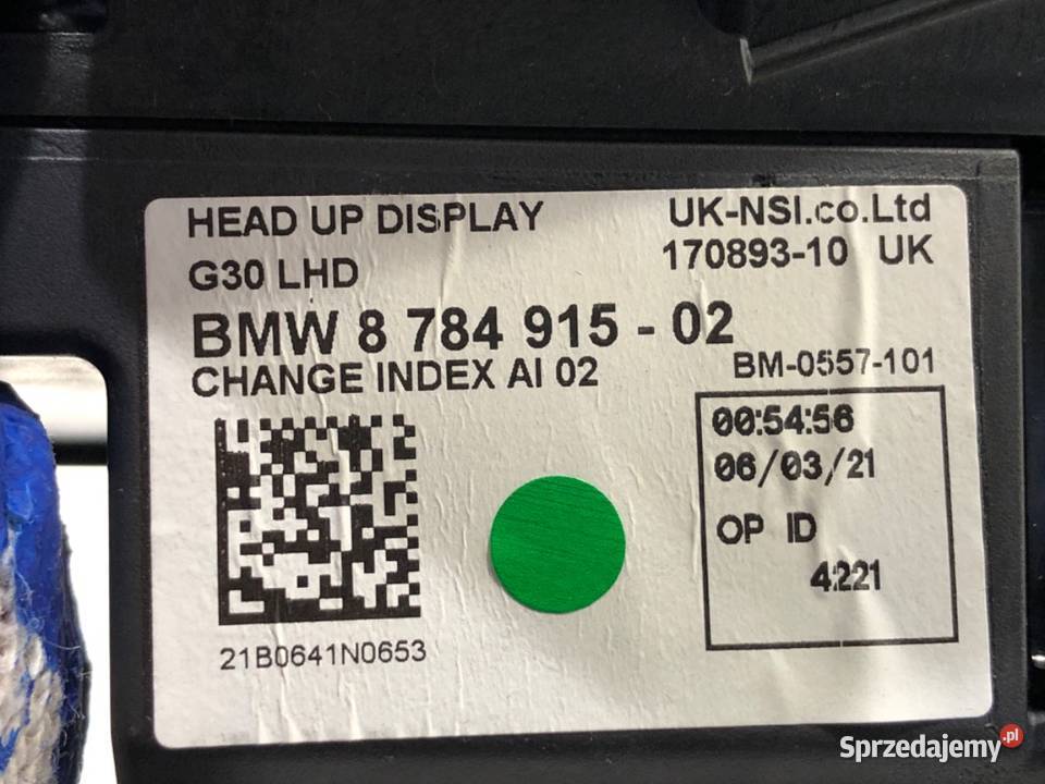 WYŚWIETLACZ HEAD UP BMW G30 8784915 EKRAN sprzedam