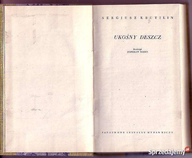 8334 UKOŚNY DESZCZ SEWRGIUSZ KRUTILIN Czyrna sprzedam