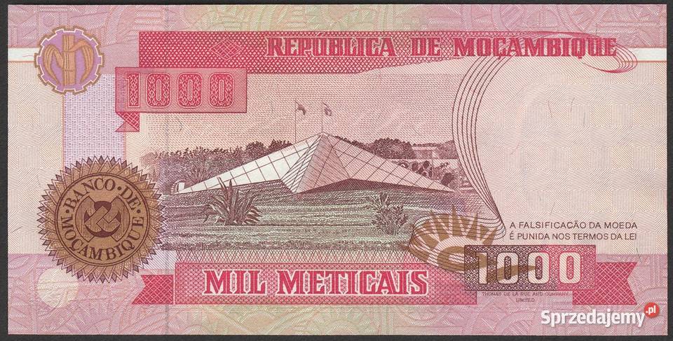 MOZAMBIK 1000 METICAIS 1991 STAN BANKOWY UNC Numizmatyka