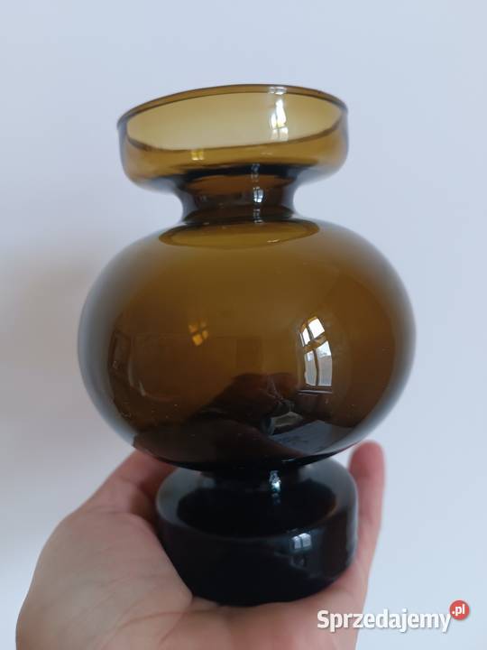 Szklane świeczniki w kolorze oliwkowym małopolskie Gorlice