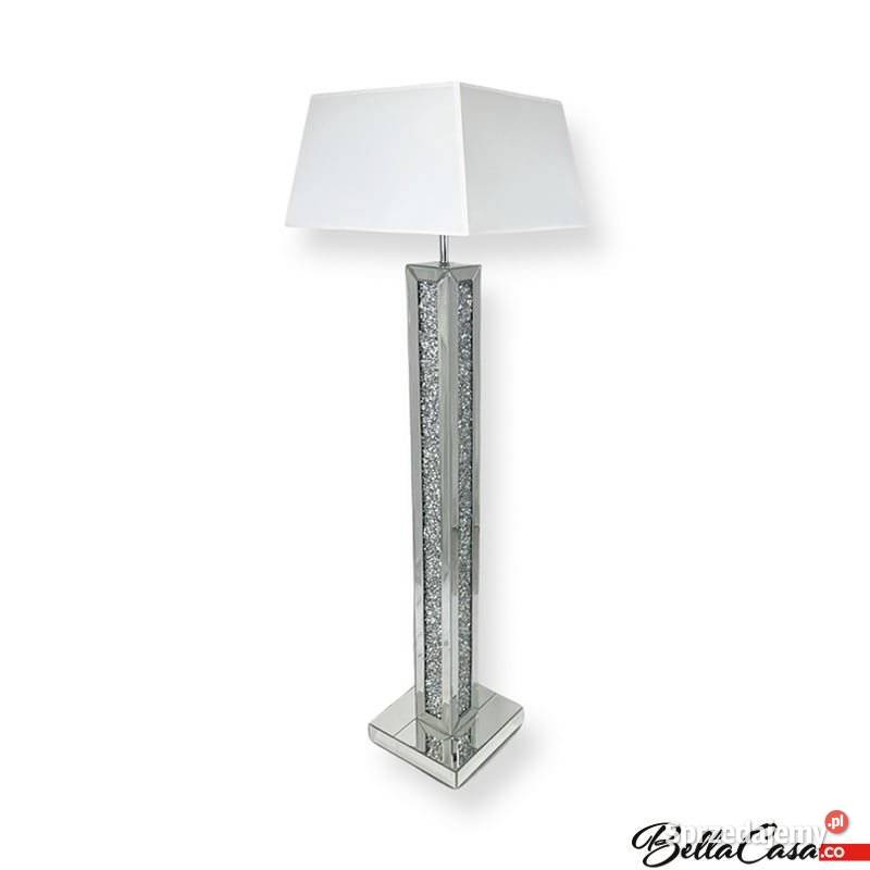 Lampa stojąca glamour dekorowana do salonu Warszawa