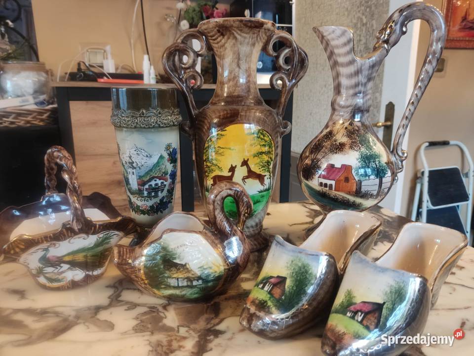 kolekcja wyrobów ręcznie malowanych dzbanki Dom i Ogród Gorzów Wielkopolski sprzedam