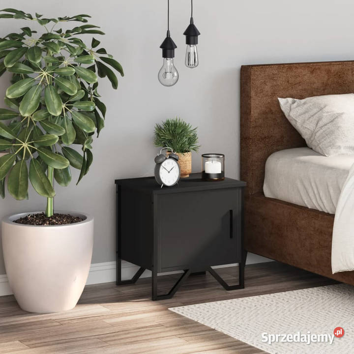 Szafka nocna czarna 40x30x40 materiał Warszawa