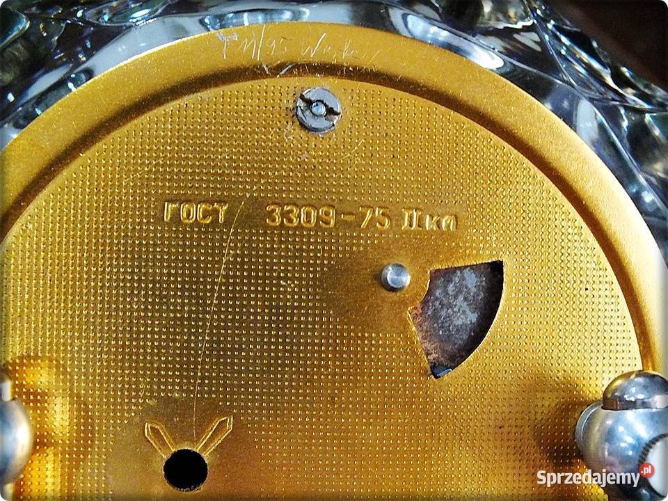 Zegar kryształowy Majak radziecka elegancja lat