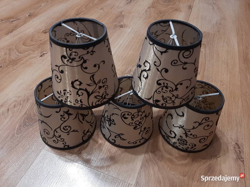 Lampa żyrandol mosiężny ozdobne klosze artabażur Chorzów