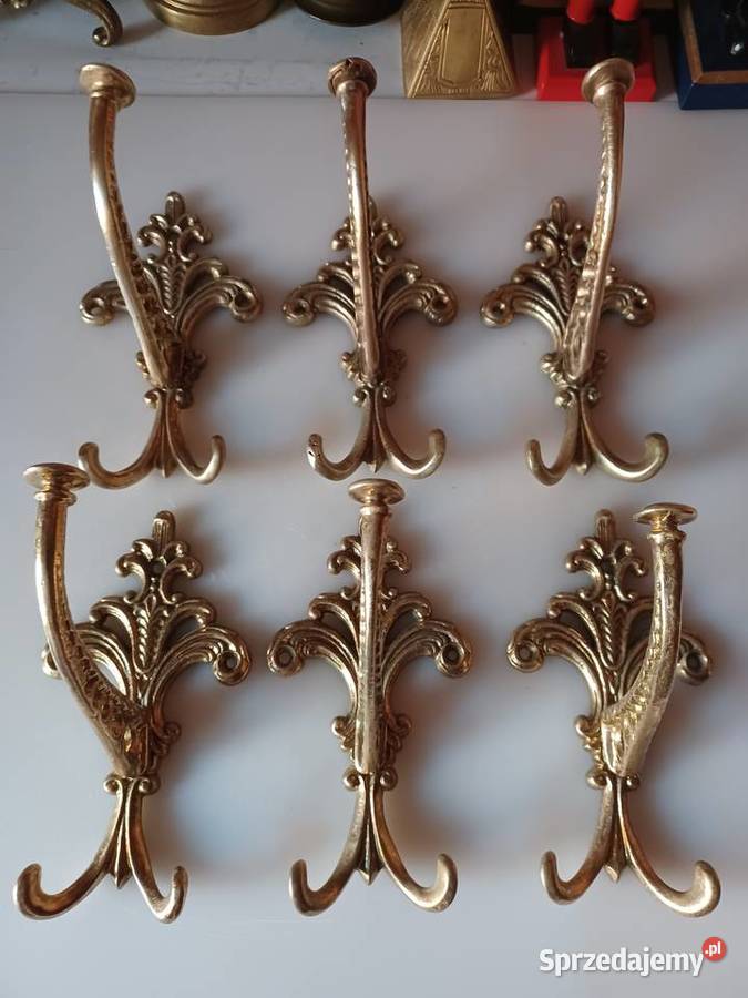 Piękny duży wieszak mosiężny Mosiądz Meble Poznań