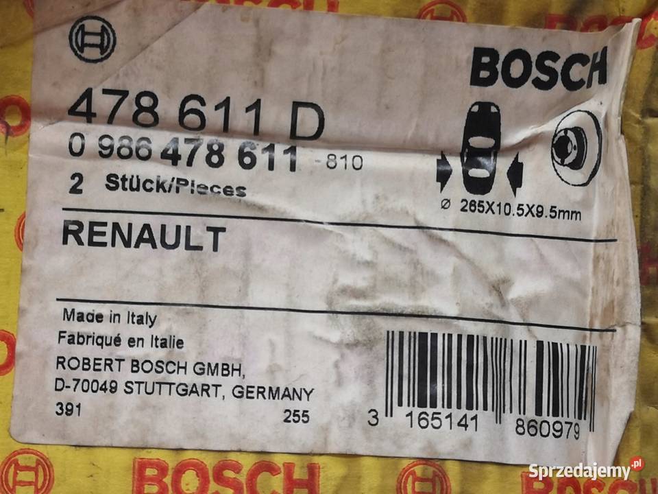 TARCZE HAMULCOWE TYŁ 2 RENAULT LAGUNA I 19932001 Tarcze hamulcowe