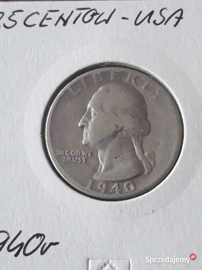 25 Centów USA 1940 r rzadkość srebro Konin