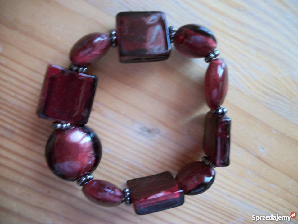 bransoletka ciemnoczerwona Zegarki i Biżuteria podkarpackie sprzedam