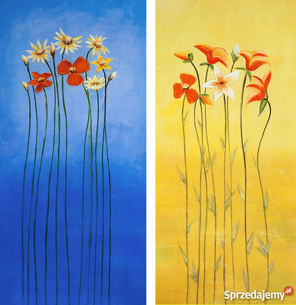 Obraz olejny Polne kwiaty co kupić babci na