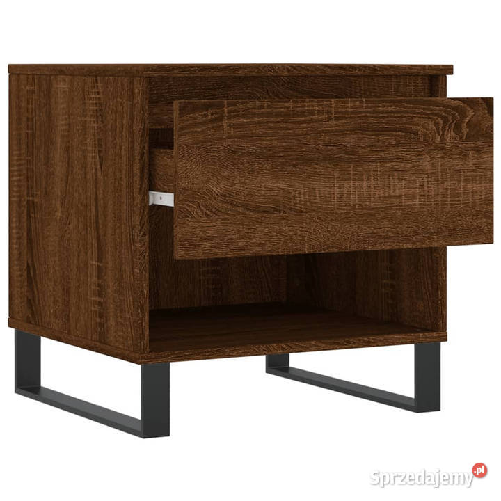 Stolik kawowy brązowy dąb 50x46x50 WM830938 mazowieckie Warszawa