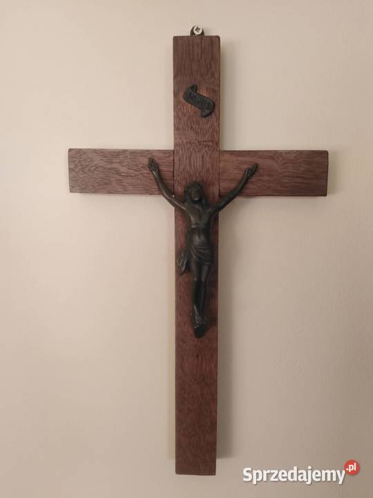 Duży Krzyż Drewniany Retro dolnośląskie sprzedam