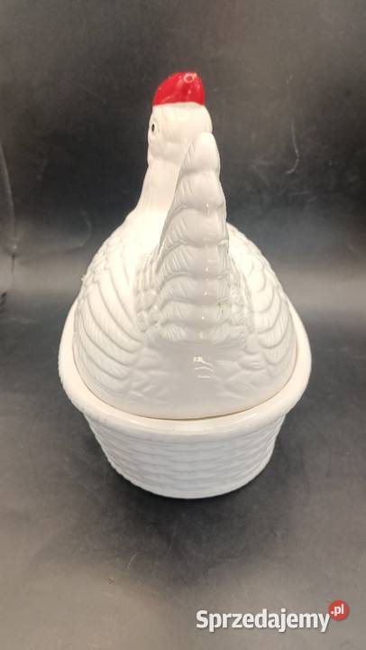 Figurka ceramiczna ptak kura kwoka pojemnik sprzedam