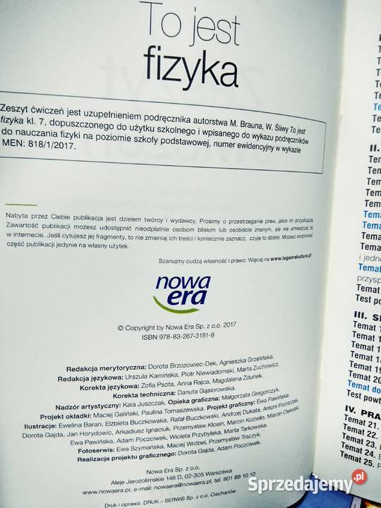 To jest fizyka ćwiczenia Nowa era Warszawa