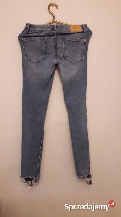 Jeansy damskie z dziurami Zara XS Spodnie Kraków